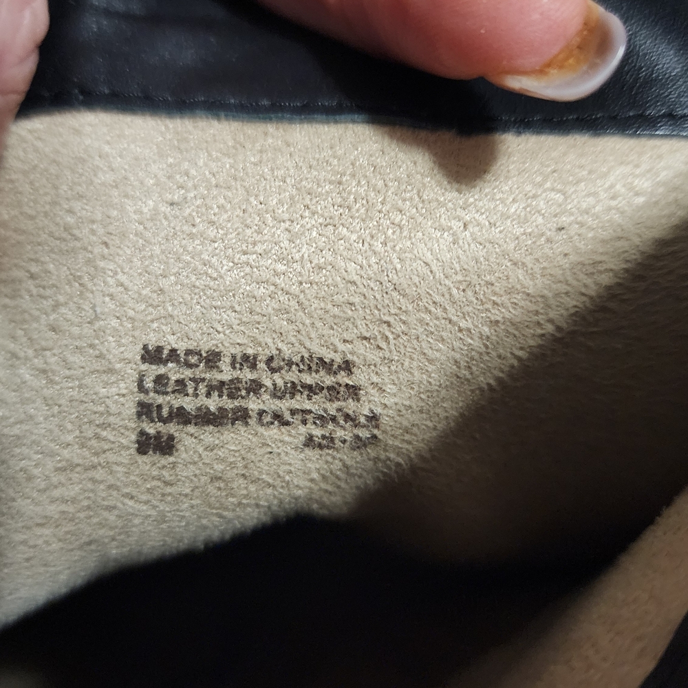 Michael Kors Black Leather Ankle Boots with Gold Accents - Picture 10 of 10